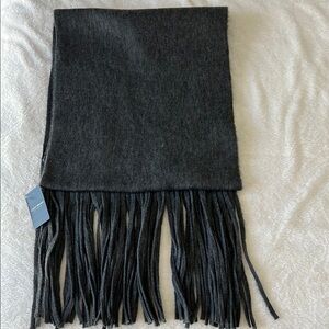 Lucky Brand Dark Gray Fringe Scarf